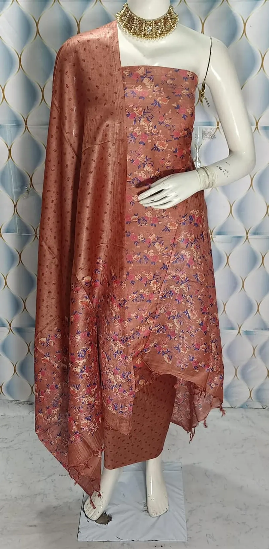 Elegant Katan Silk Full Suit – A Timeless Blend of Luxury and Tradition